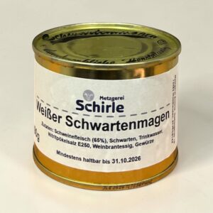 Schwartenmagen Weiß Weißer Schwartenmagen Dosenwurst Wurstdose Konserven