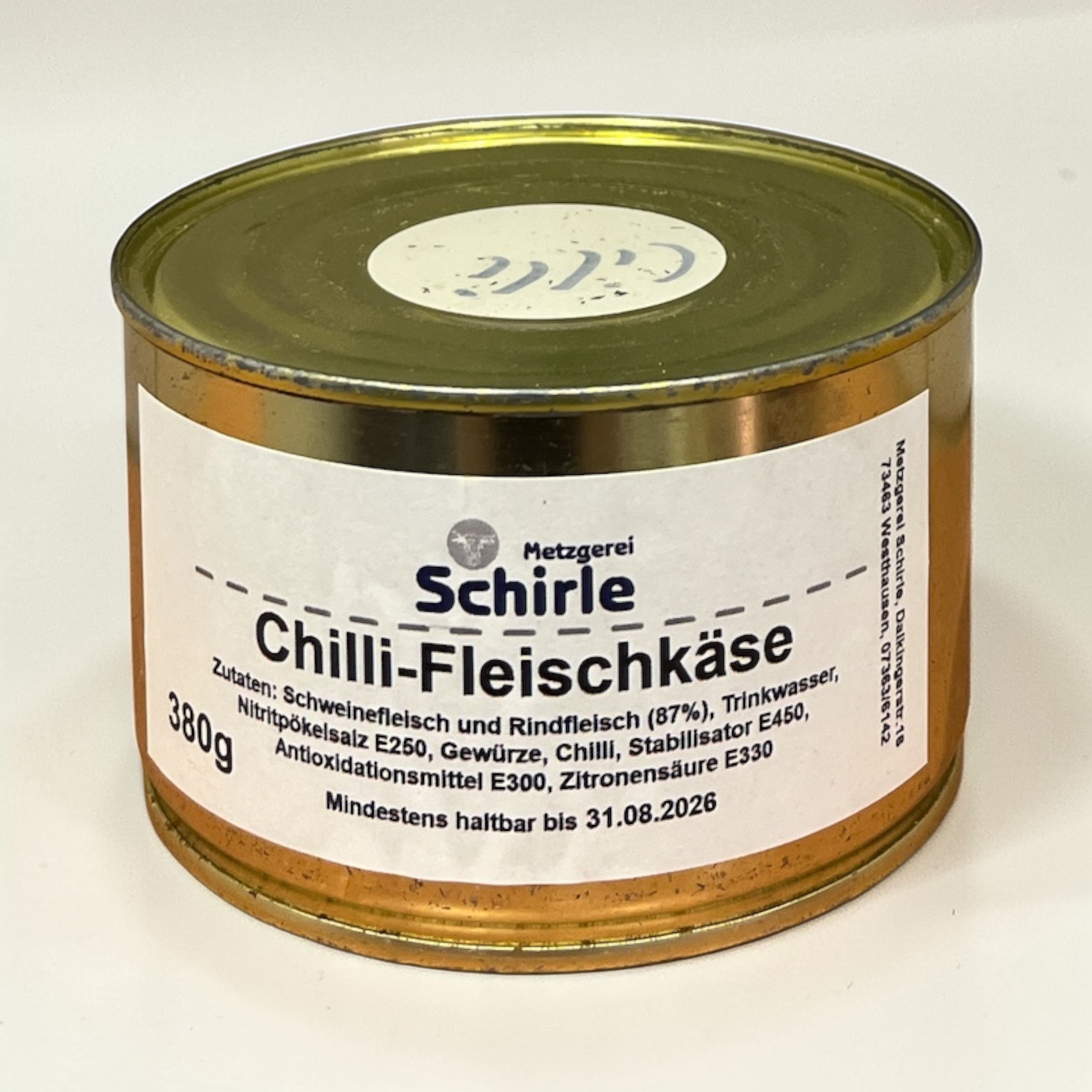 Fleischkäse scharf Chilli Fleischkäse Wurstdose scharf