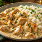 Hähnchenpfanne in Sahnesoße