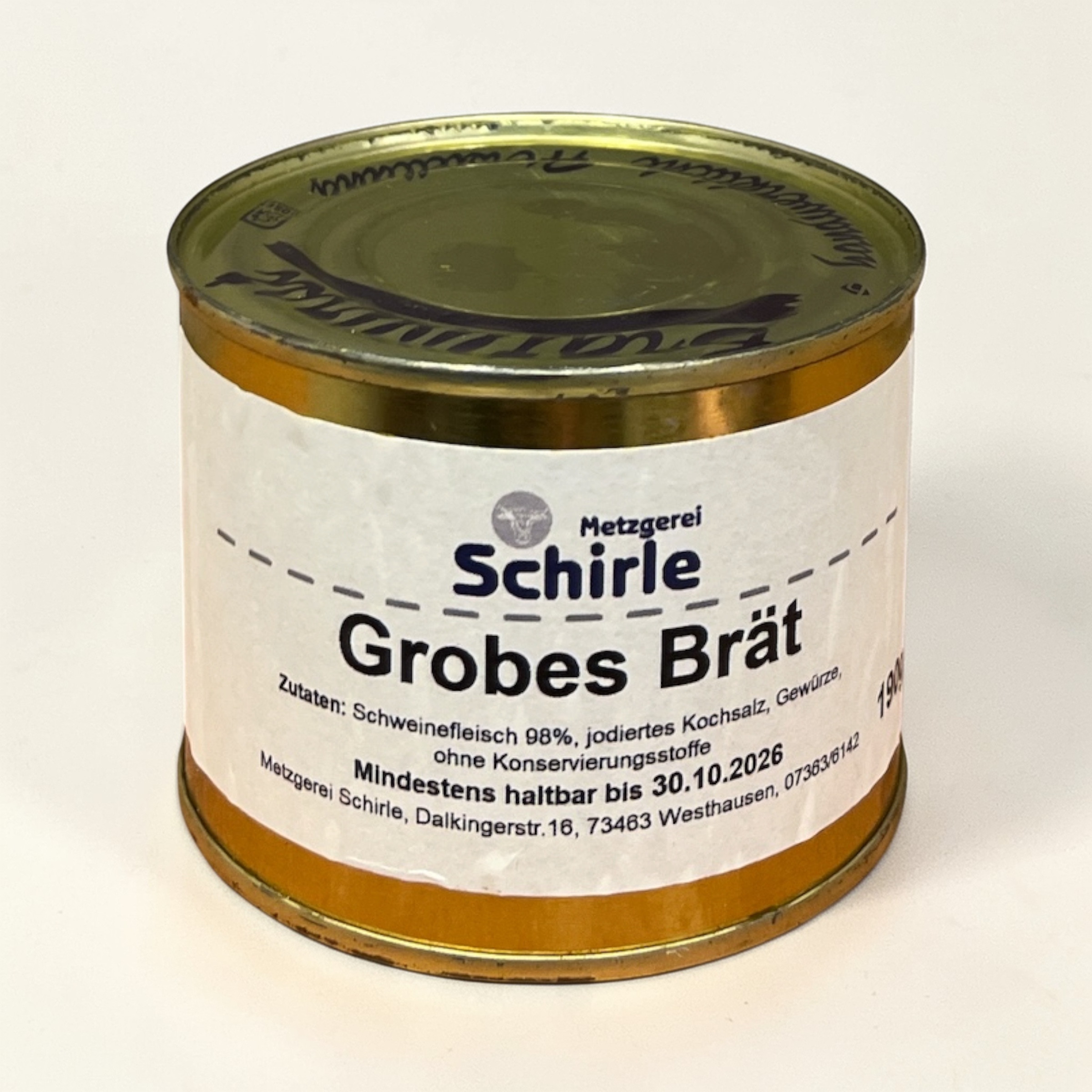 Grobes Brät 190g Bratwurst Brät Wurstdosen Konserven