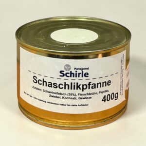 Schaschlik Fleischspieße Fertiggericht Konserven
