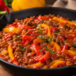 Schnelle Hackfleischpfanne mit Paprika