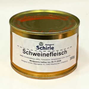 Schweinefleisch gekocht Dosenwurst Wurstdose Konserven