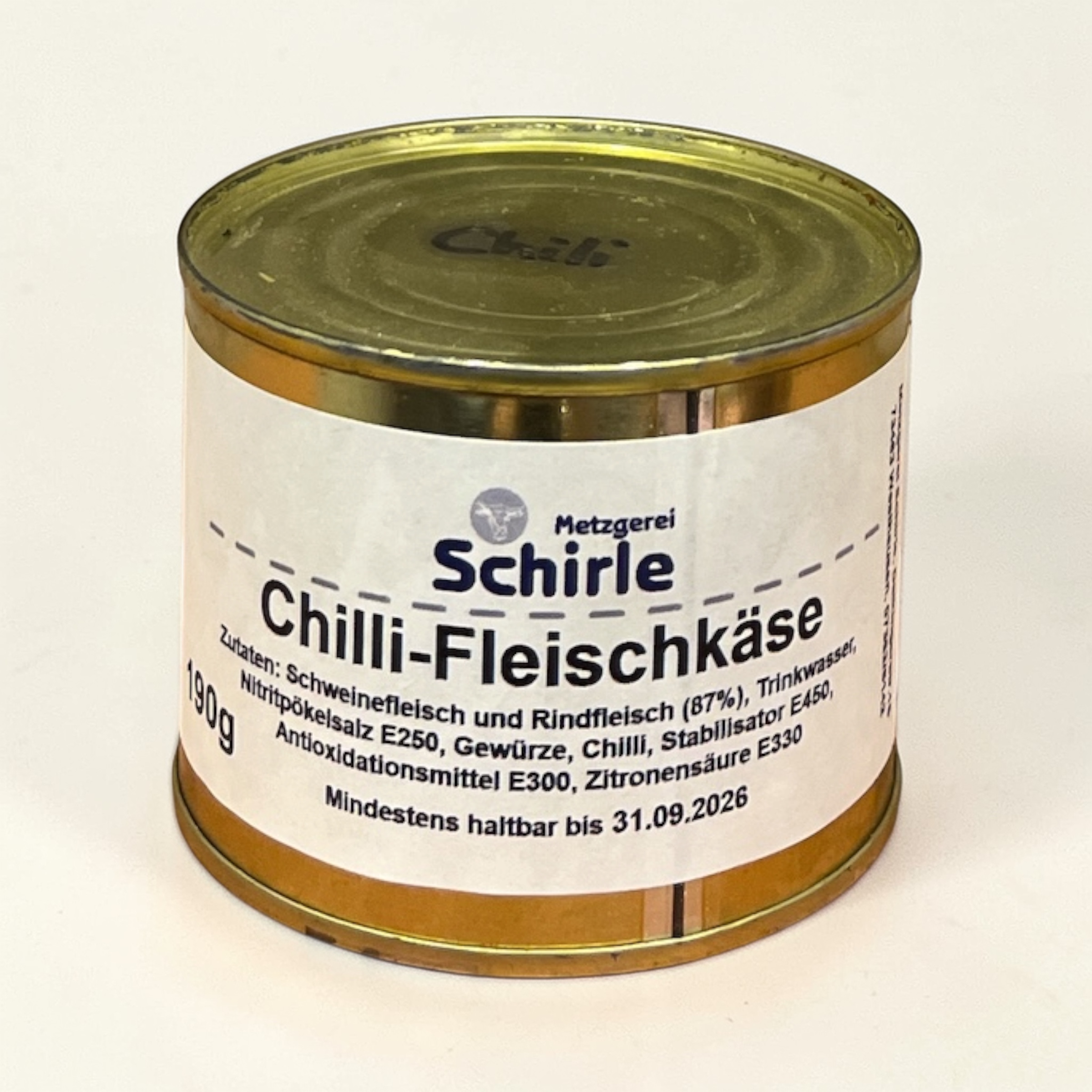 Fleischkäse scharf Chilli Fleischkäse Wurstdose scharf
